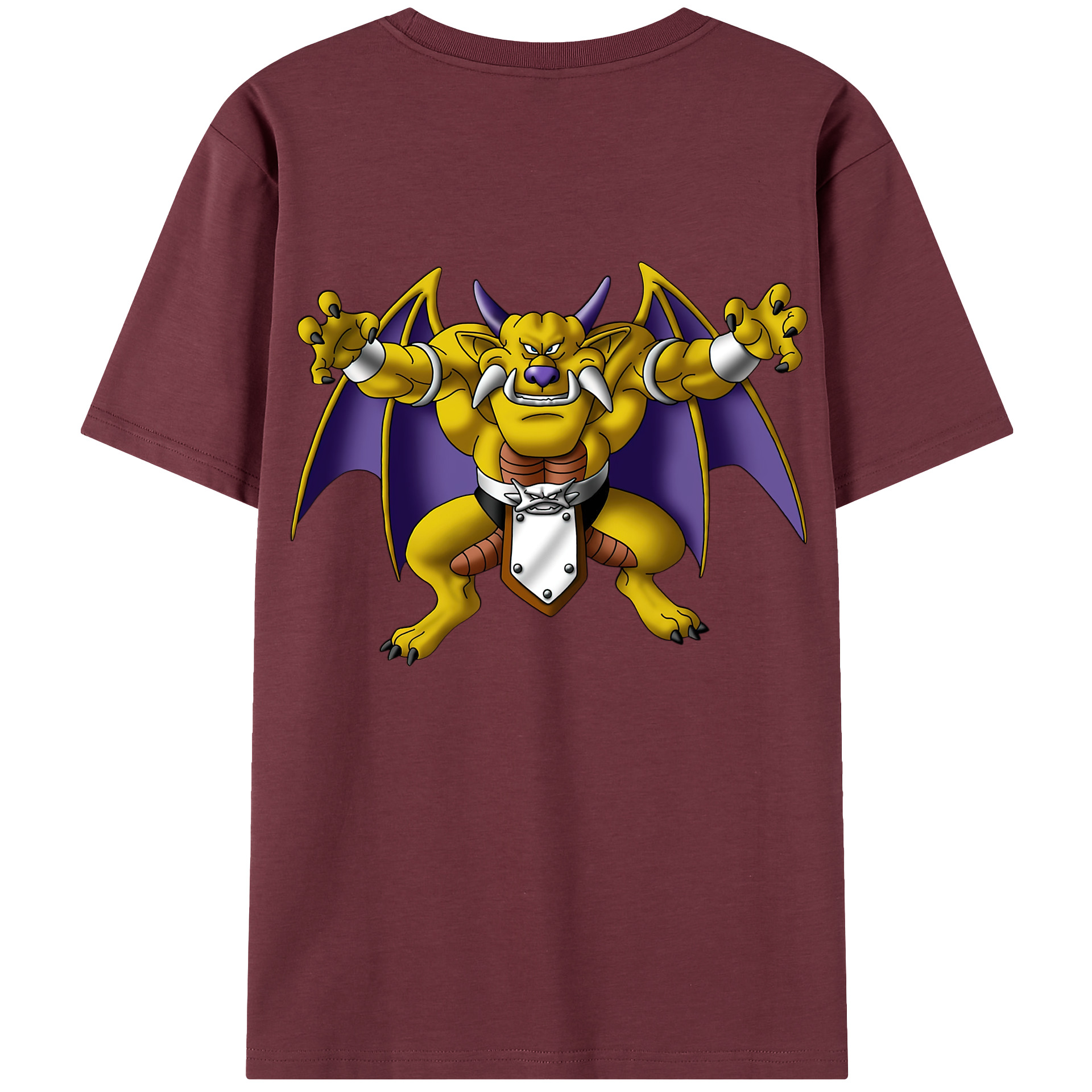 （画像用） ドラゴンクエスト Doragon Kuesuto Dragon Quest 綿100％半袖Tシャツ（背面プリント）